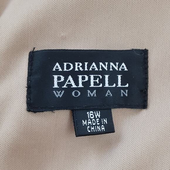 Adrianna Papell Black Lace Cocktail Dress Tiered Mini Dress Womens 16 Wedding - Picture 6 of 9